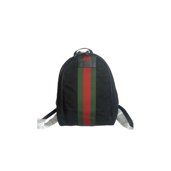GUCCI Black Canvas Web Zip Techno Backpack - Picture 2 of 14